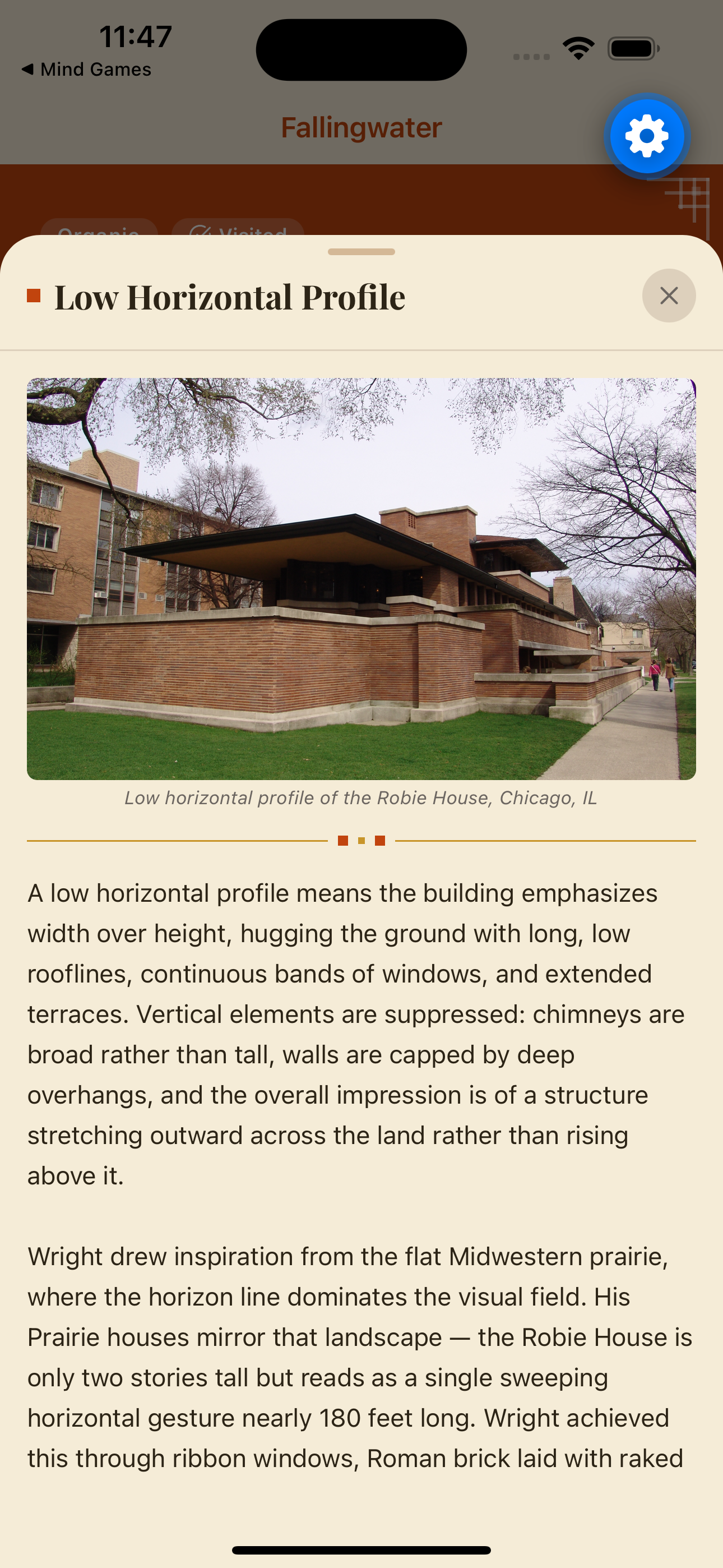 Feature detail sheet